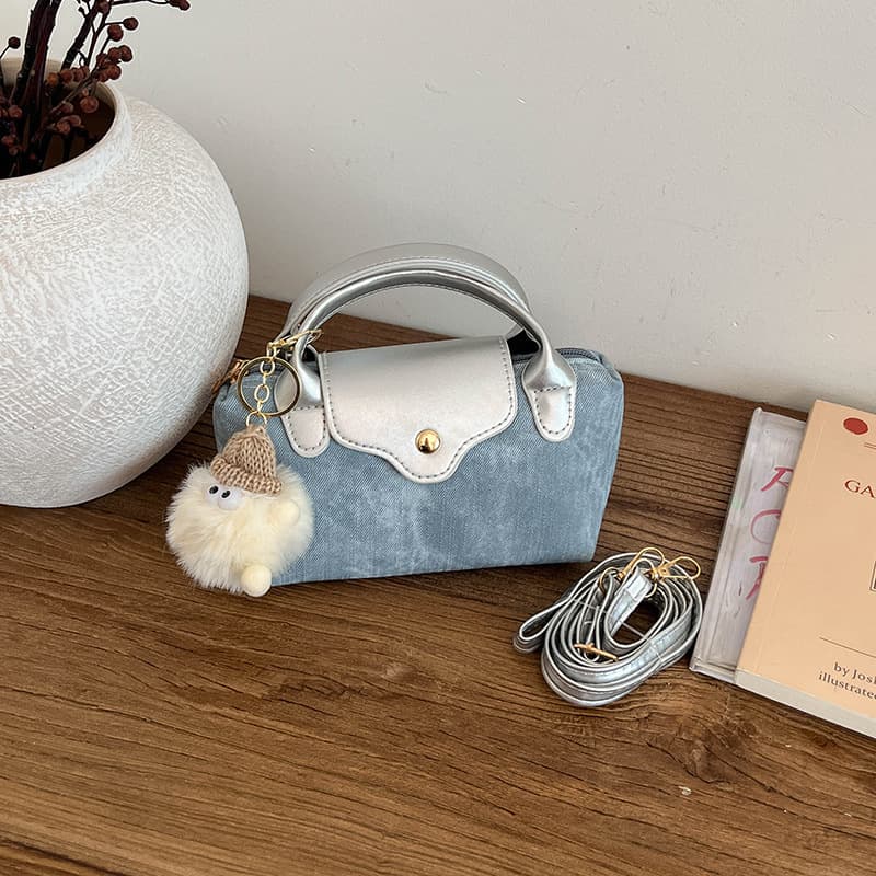 Contrasting design versatile bag for women, elegant high-end single shoulder bag, luxury casual vibe handbag small tote