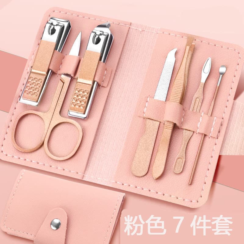 Cross-border Direct Supply Nail Clipper Set 7-Piece, Nail Scissors Nail Clipper Pedicure Manicure Care Tool Set