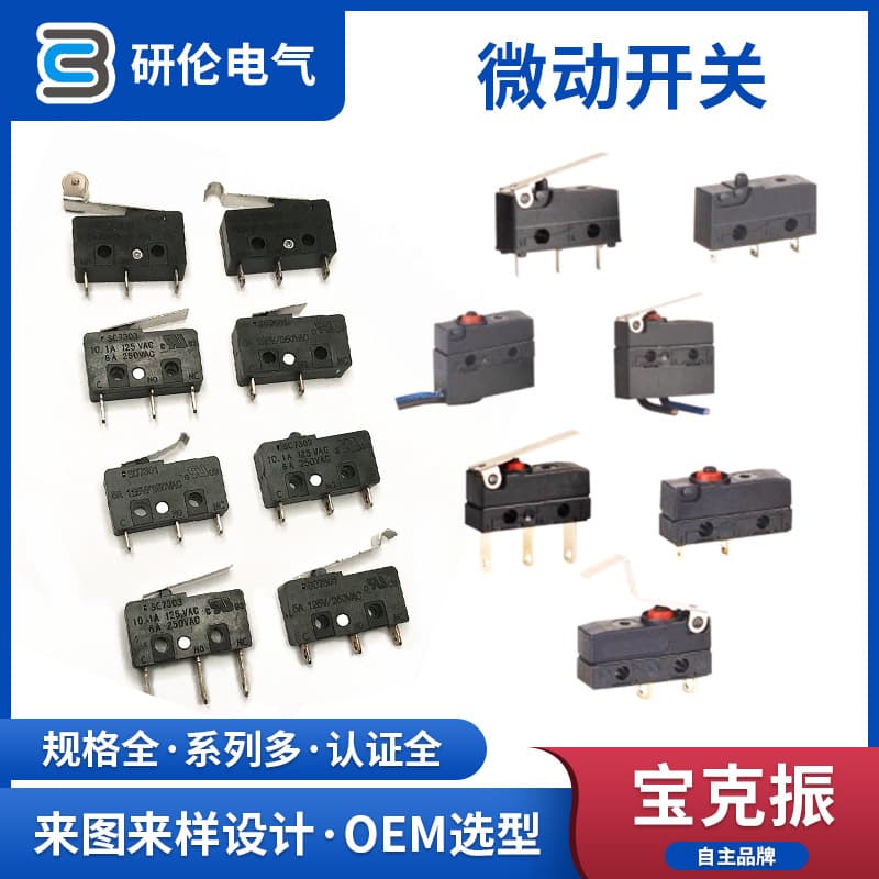 Miniature micro switch BAOKEZHEN 36V micro switch for home appliances, micro switch for soy milk makers, manufacturer