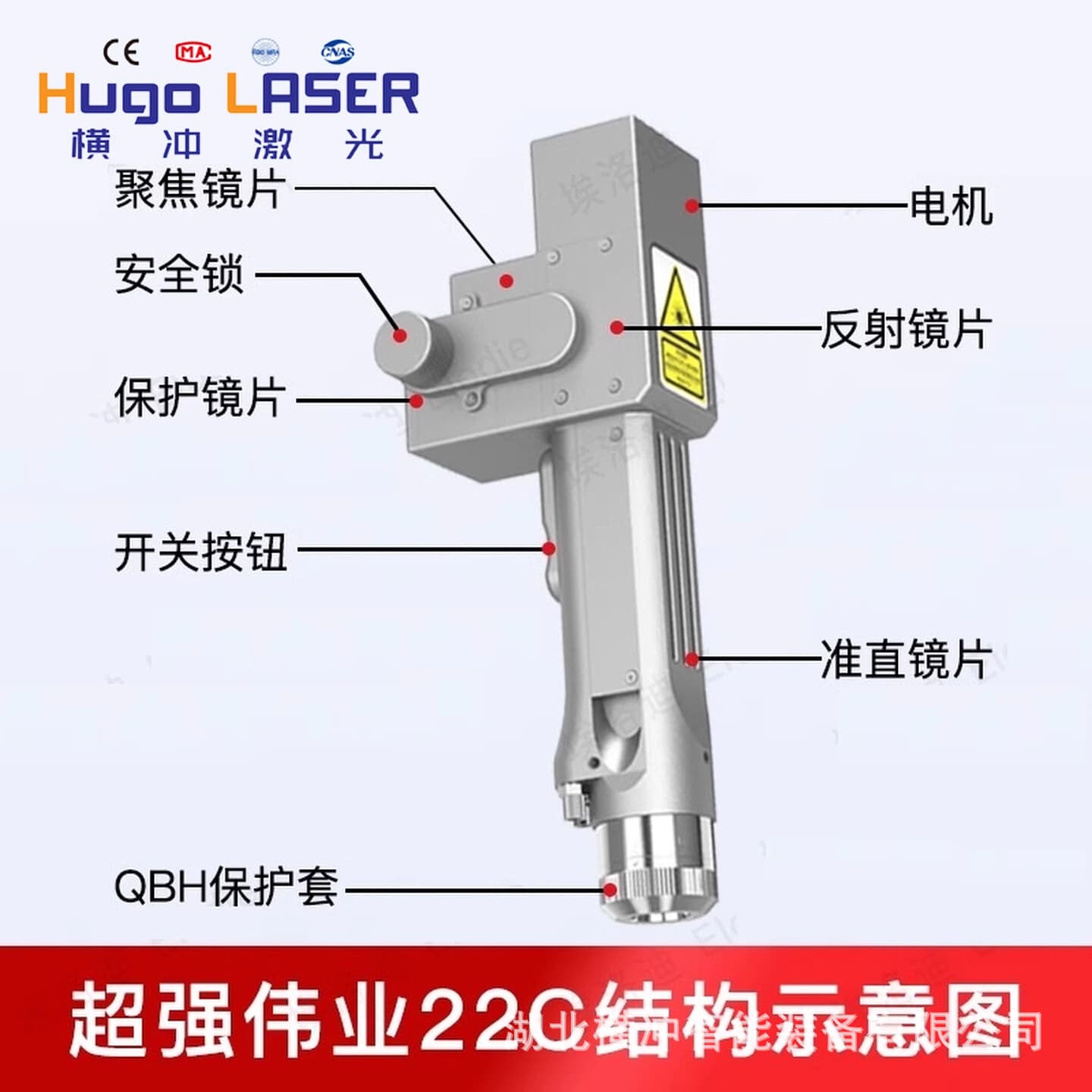 Laser welding machine accessories, Super Strong Industry rust removal machine handheld cleaning head 22c, focusing, collimating, reflective protective lenses