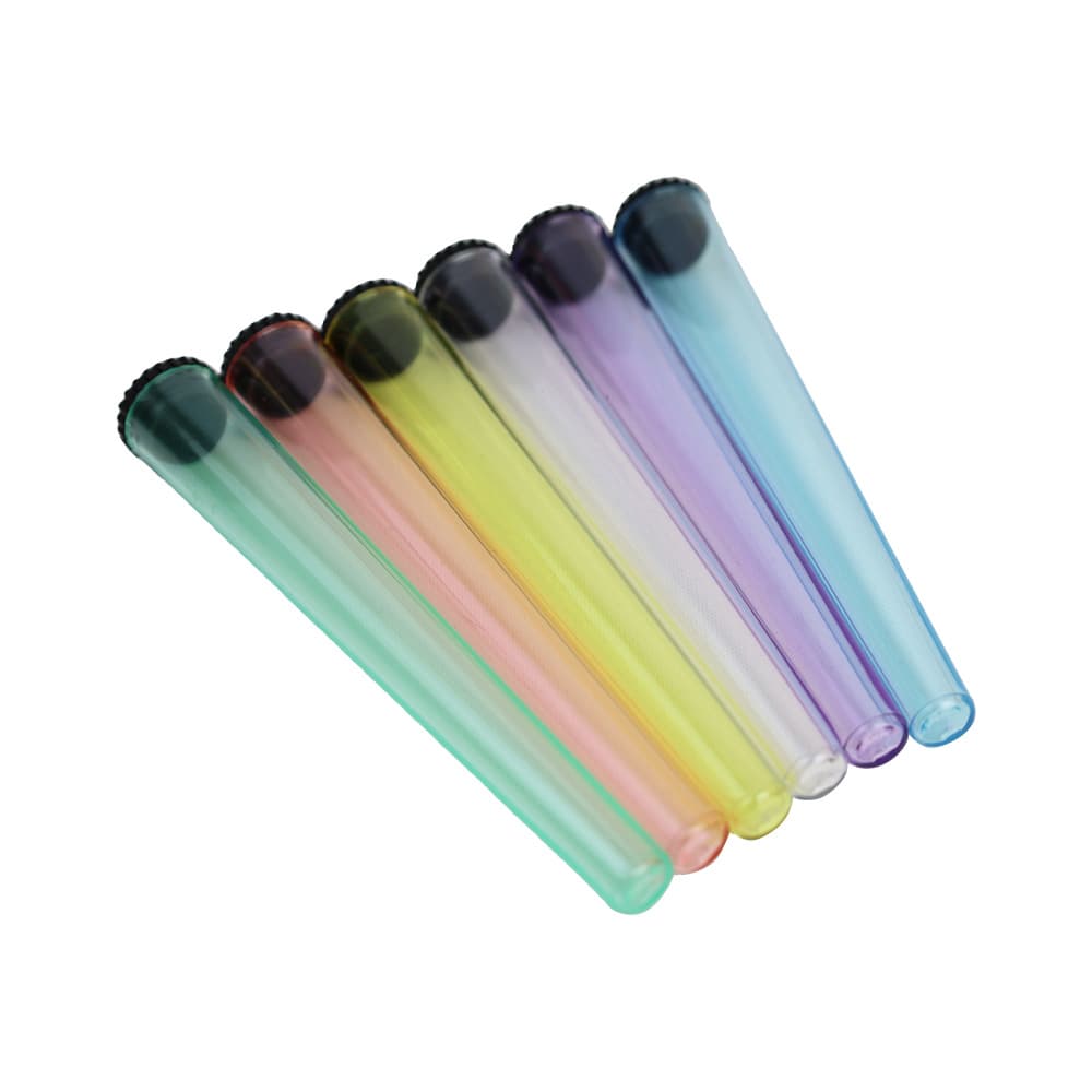 Cross-border hot-selling 115MM conical tube rolling paper storage tubes, moisture-proof cone tubes, plastic pre-rolled tubes, storage cones