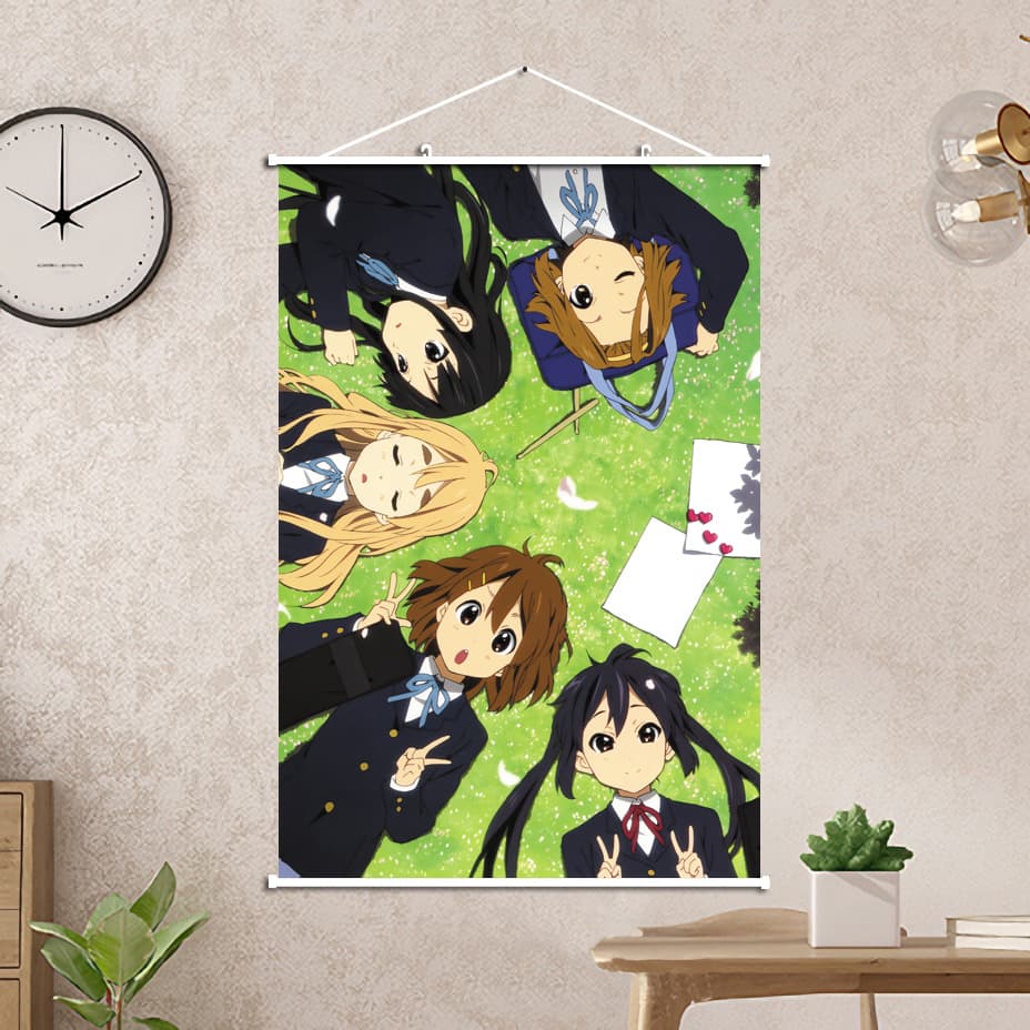 Anime K-ON! Light Tone Girl! Hirasawa Yui Autumn Mountain Water Hanging Painting Decorative Art Thermal Transfer Hanging Painting 60X90CM