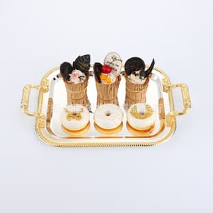 Factory Wholesale European Metal Buffet Plate Gold Silver Hotel Western Restaurant Barware Tableware Storage Tray