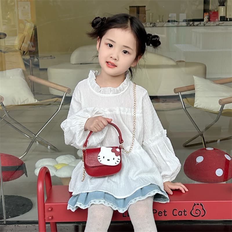 Cute Cartoon Kitten Children's Small Bag Girly Heart Crossbody Chain Bag Korean Style Exquisite One-Shoulder Lipstick Coin Purse