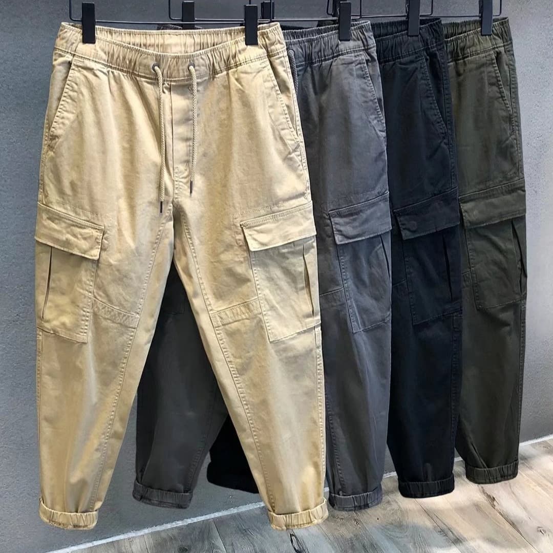 Men's Workwear Trousers Loose Fit Spring Autumn Heavy Duty Construction Site Labor Protection Pants Wear Resistant Casual Leisure