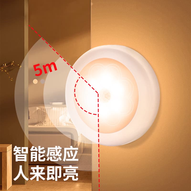 Smart Sensor Night Light LED Cabinet Stairway Wall Lamp Battery Powered Body Induction Light Intelligent Control Attraction