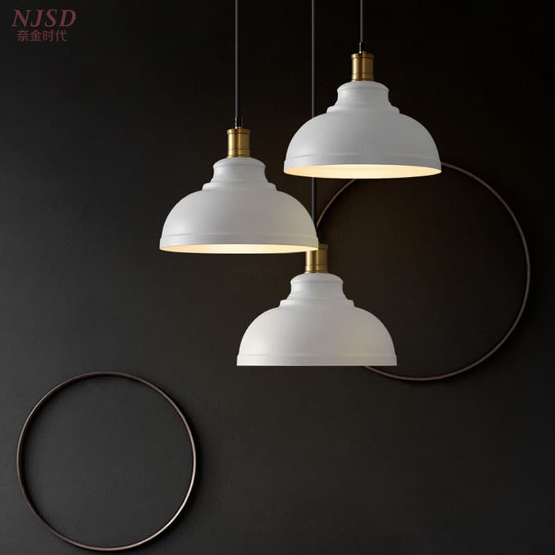 Antique Bowl-shaped Lid Pendant Light Industrial Style Retro Single-Head Iron Light Bar Balcony Restaurant Clothing Store Loft Light