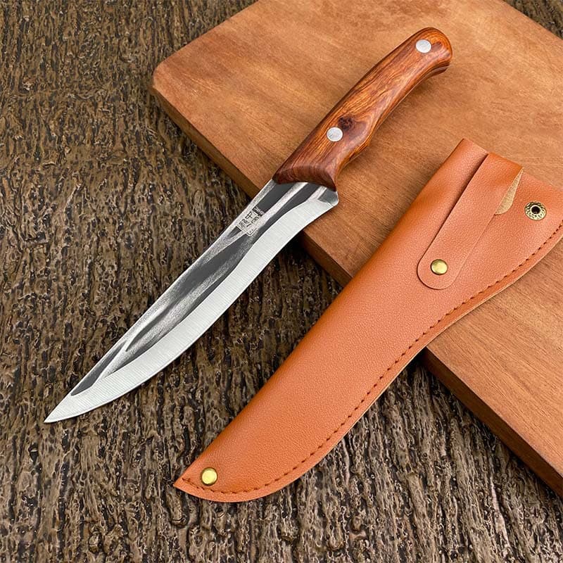 Specialized Butcher Pointed Knife, Meat Cutting Knife, Stainless Steel Meat Slicer, Pig and Sheep Slaughtering, Boning, and Dismembering Knife with Sharp Edge