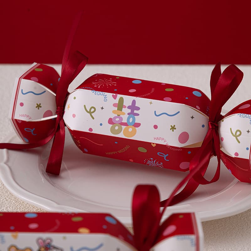 Cross-border Cartoon Dopamine Candy Wedding Candy Box Cute Wedding Wedding Packaging Box Niche Souvenir Wedding Candy Bag