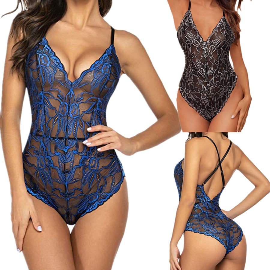 Cross-border Trade Source Lingerie Women Lace Soft Stretch Pajamas Contrast Lace Women Simple Homewear
