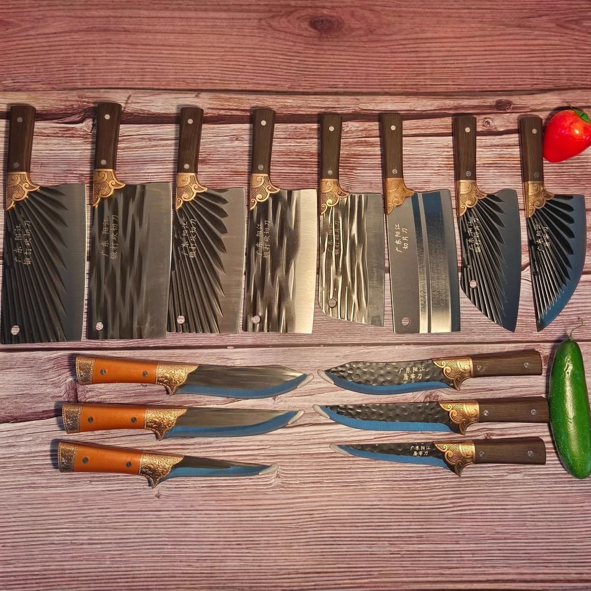 Manufacturer-forged knife set, cleaver, bone-chopping, slicing, meat-cutting knife, stainless steel kitchen knife, street vendor bestseller, 20 yuan model