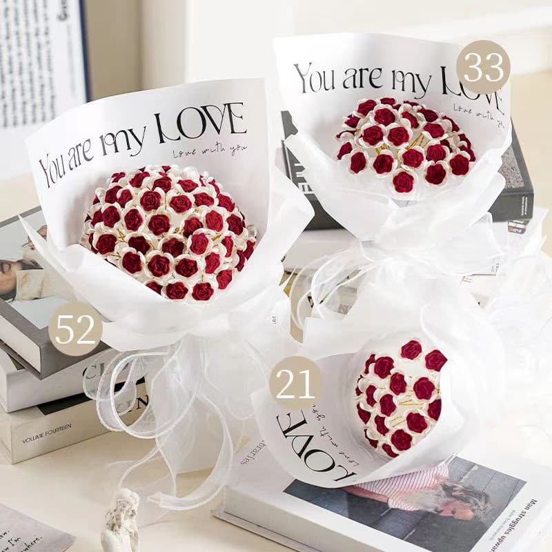 Diy Handmade Bouquet Material Kit Self-made Non-wilting Artificial Flowers Ideal Gift For Women's Friend 520 Valentine's Day