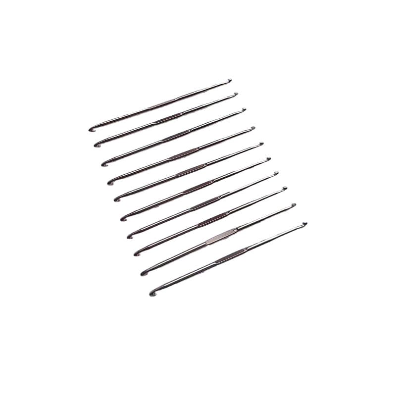 Manufacturer wholesale fixed-point double-head aluminum crochet hook double-head crochet hand tools sweater wool hat knitting tools