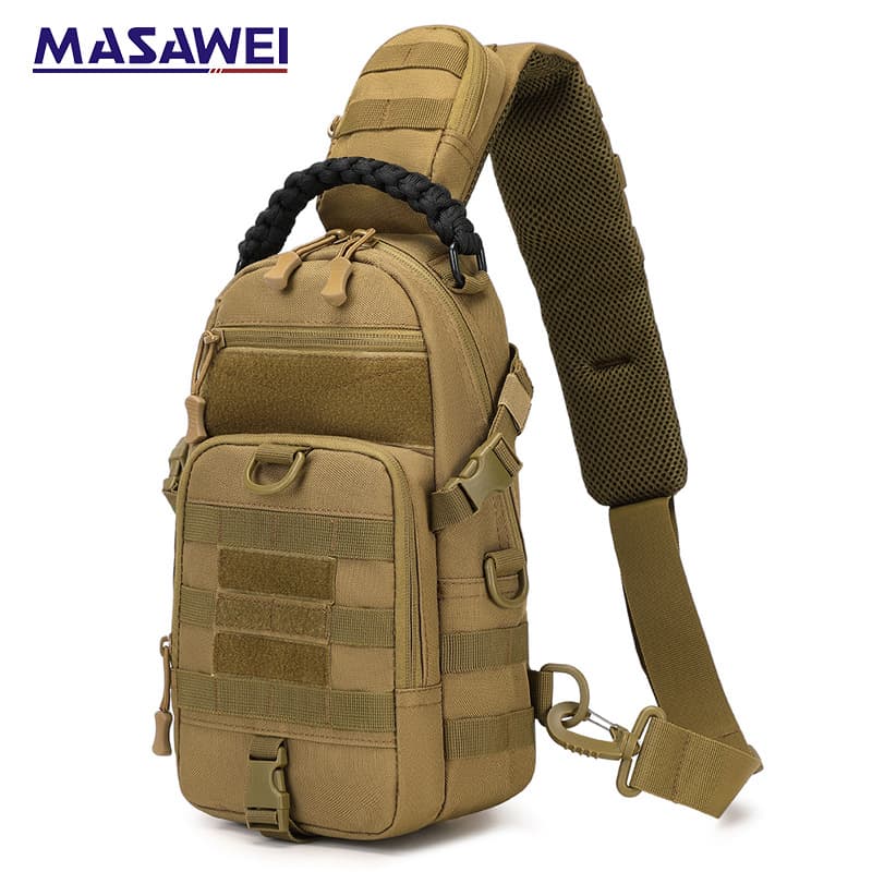 Casual Men's Outdoor Cycling Chest Bag Single Shoulder Sling Bag Breathable Load-Reducing Nylon Backpack for Sports And Adventures