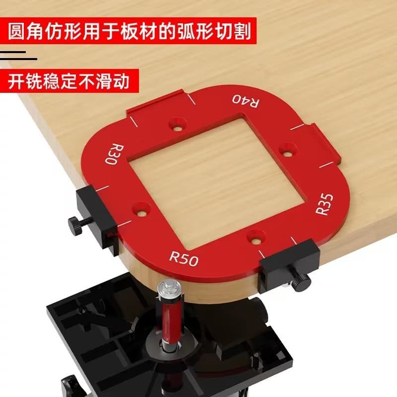 Wardrobe Corner Rounding Mold Trimming Machine Guide Tool Electric Wood Milling Cutter Woodworking DIY Corner R Angle Arc Template