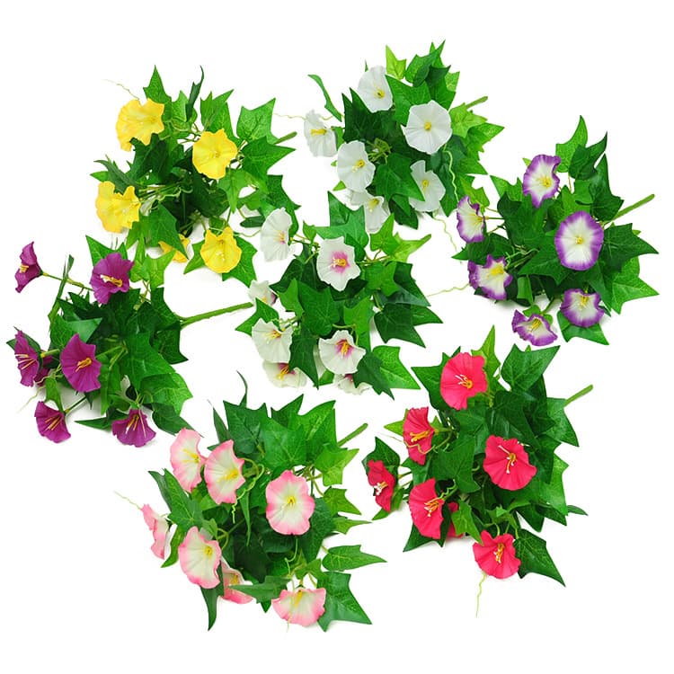 Artificial Trumpet Flower Simulation, Engineering Flower Material, Landscaping Morning Glory, Stage Prop Small Handle Flower, Silk Artificial Flower