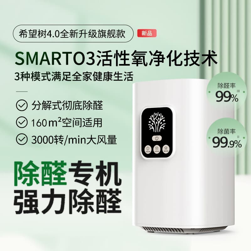 Hope Tree Formaldehyde Removal Device, Smart Air Purifier for Indoor Formaldehyde Elimination, Rapid New Home Decontamination