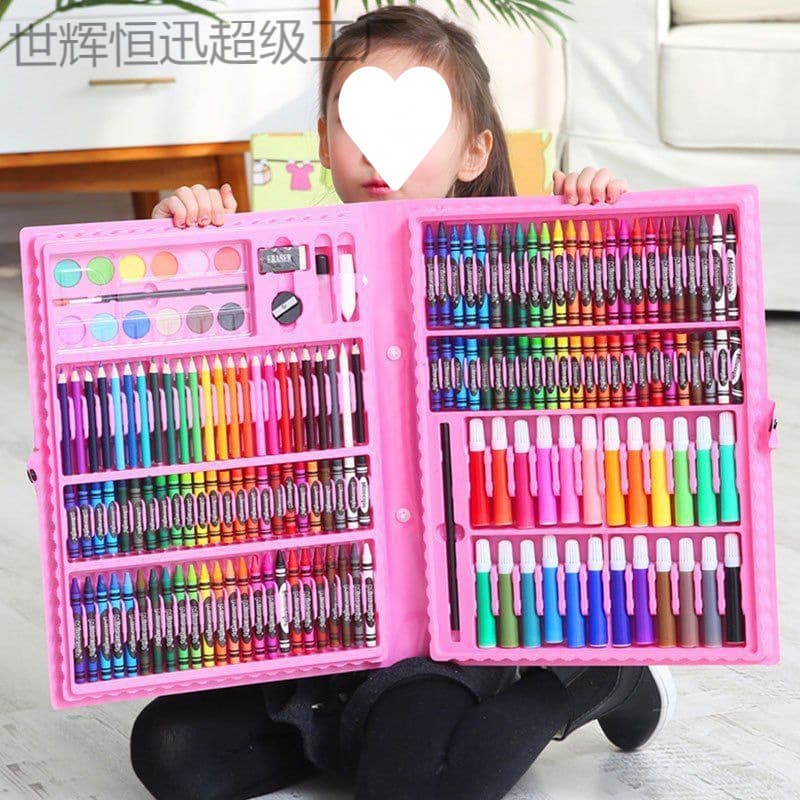 Color pen set painting children's watercolor pen painting oil pastel crayon brush kindergarten primary school students art supplies