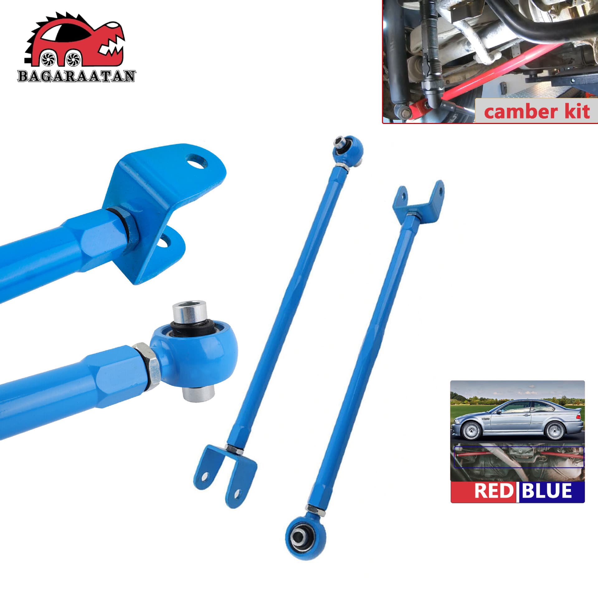 Adjustable Rear Lower Control Arm for BMW 3 Series E46/E36/Z4/M3 - Fork Arm, Support Arm, Rod, Camber Arm