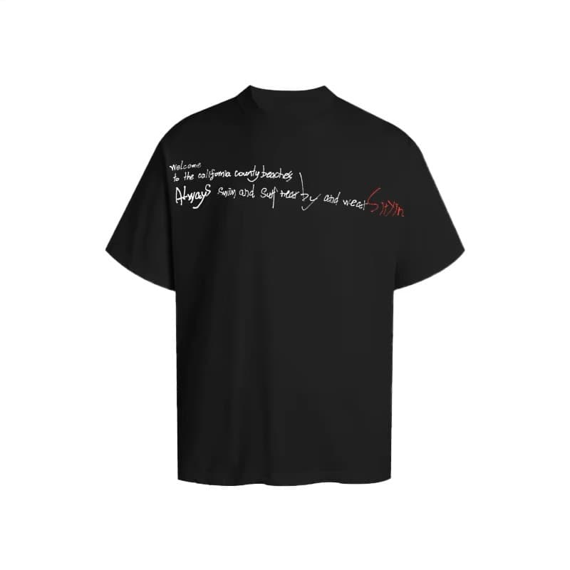American High Street Heavyweight Letter Graphic Short Sleeve T-Shirt for Men, Summer Streetwear, Loose Fit, Plus Size Top
