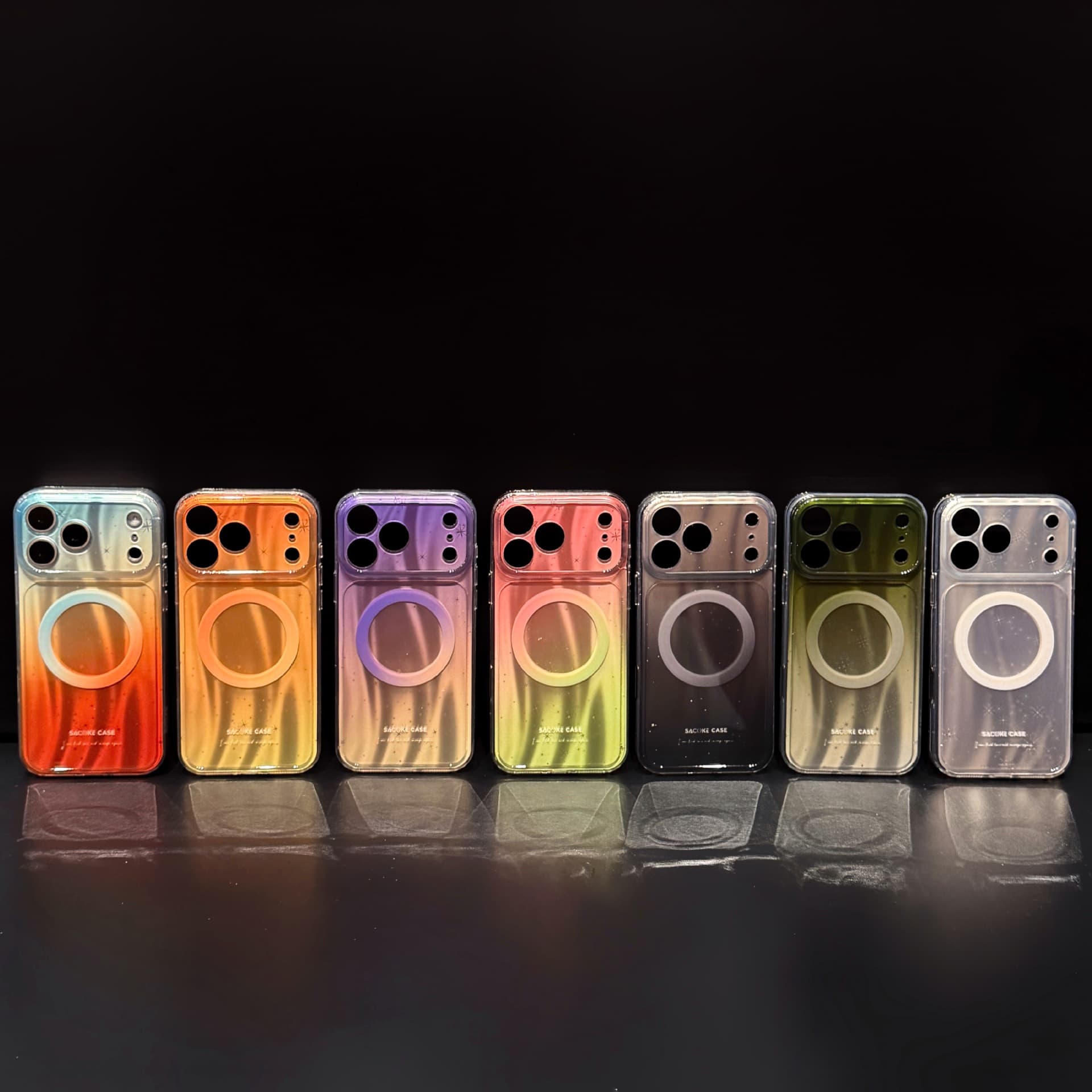Premium Laser Aurora Magnetic Case Compatible with iPhone 17 Pro Max, iPhone 16, Creative Huawei P90/80