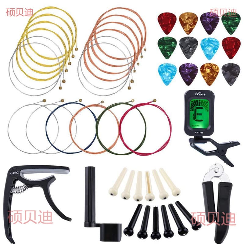 Guitar String Tool Combo Set with String Winder and Replacement Strings