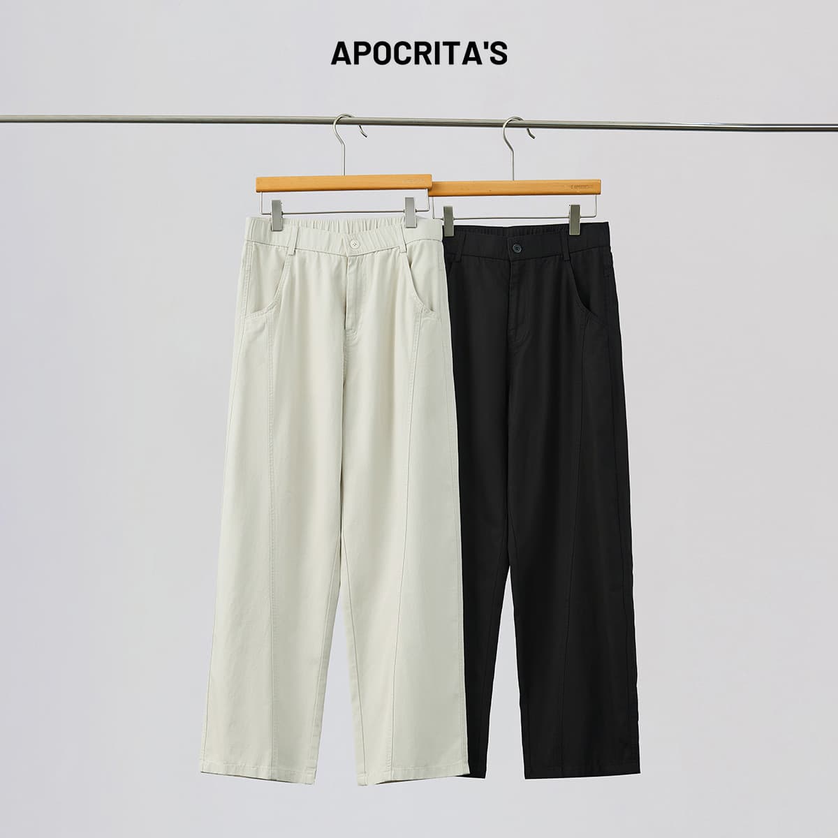APO Men's | Cross-Border Men's Lyocell Cotton Casual Pants Summer Premium Versatile Loose Drape Wide-Leg Trousers