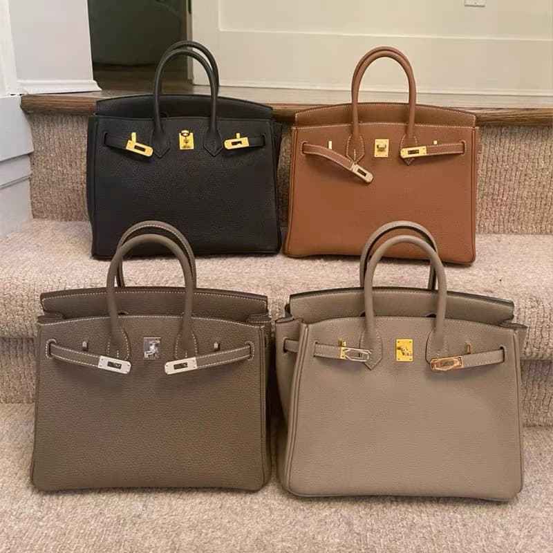 High Version H Brand Top Layer Cowhide Lychee Pattern Platinum Women's Bag Genuine Leather Large Capacity Handbag Shoulder Crossbody Kelly Bag
