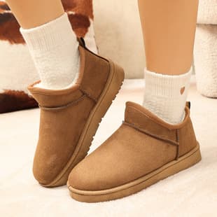 Fluffy Snow Boots Women's Winter Cotton Shoes 2026 Winter New Outdoor Warm Thick-Soled Snow Boots Factory Direct