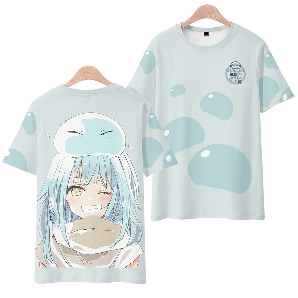 2026 New About Me Reincarnated as a Slime Short Sleeve T-shirt Second Time Pain Clothes Animation Peripheral Cos Male Wholesale