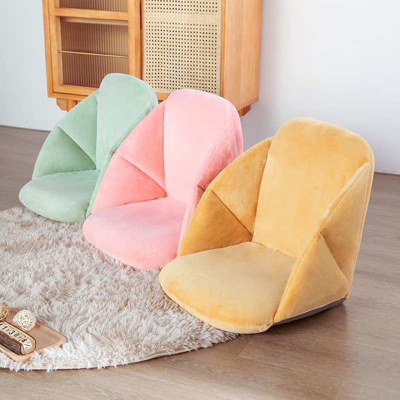Cute lazy sofa chair cushion Japanese and Korean style creative tatami bedroom living room computer folding chair removable and washable