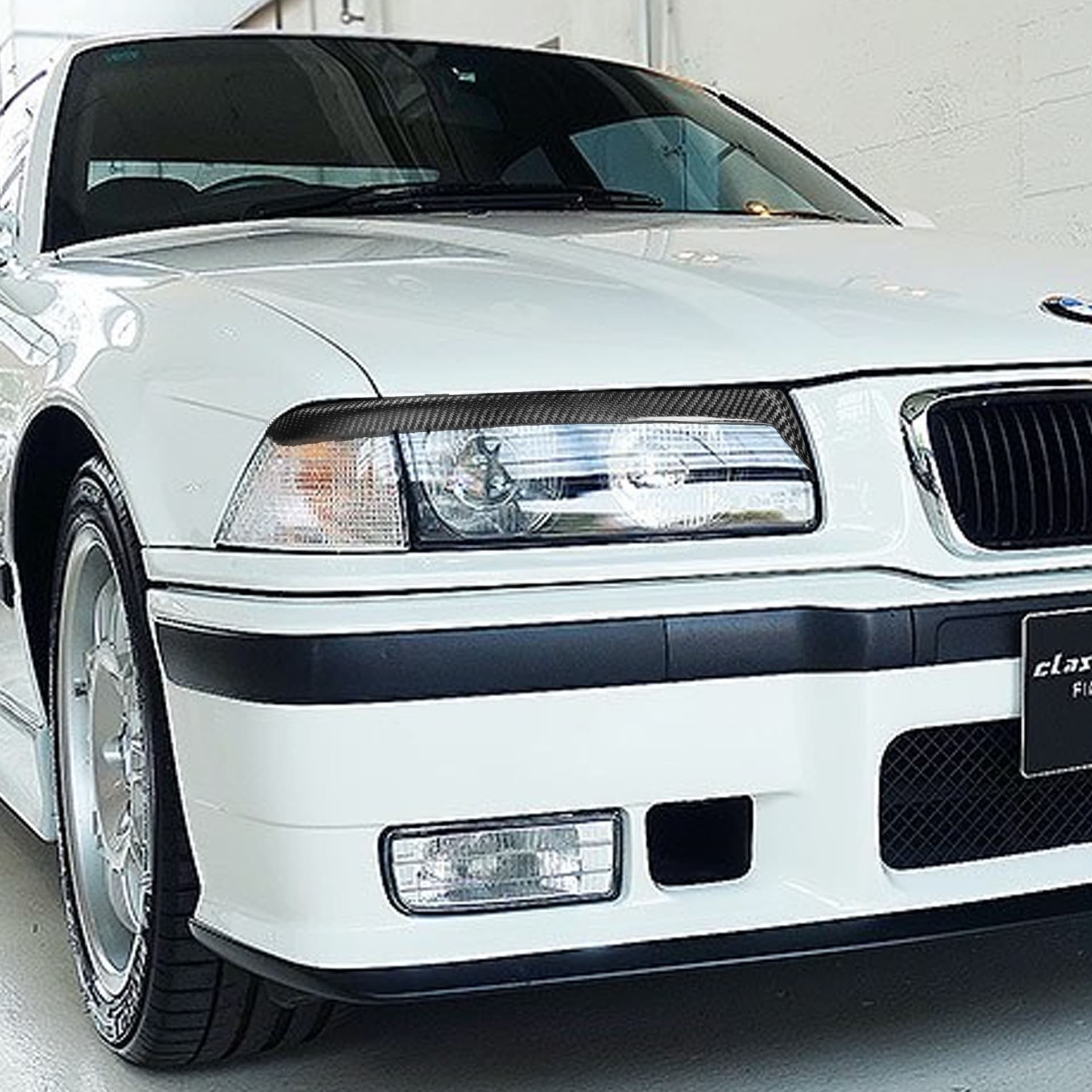 Carbon Fiber Dry Carbon Headlight Eyebrow Trim Outer Frame Hardware Modification Accessories for BMW E36 92-98