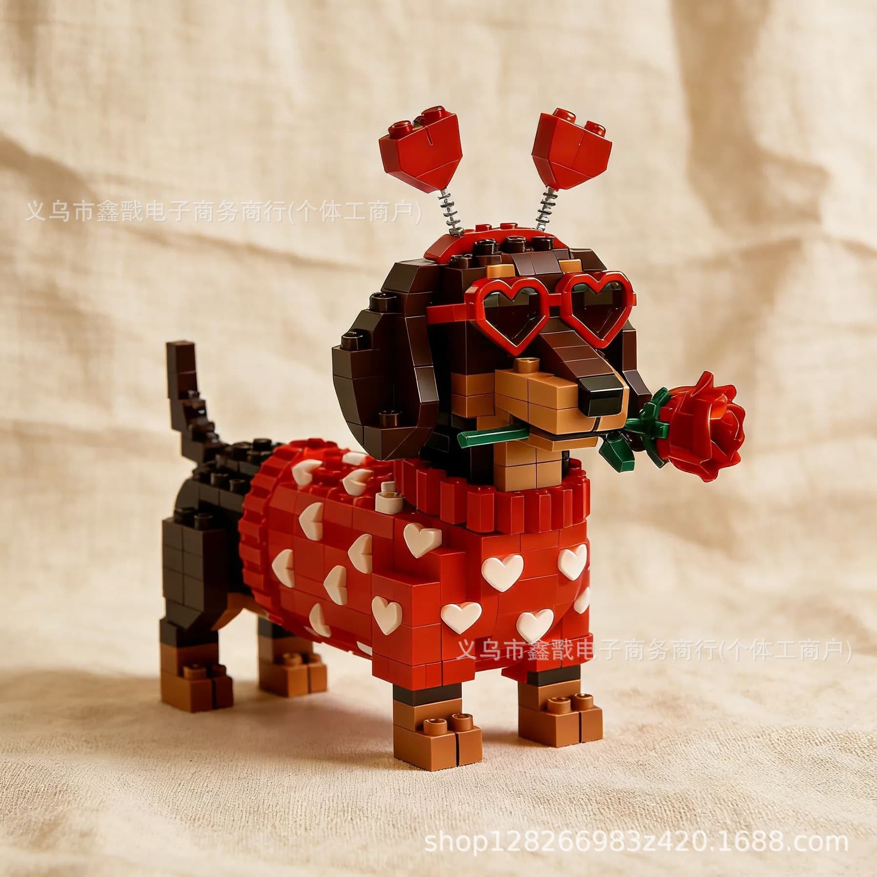 Building Blocks Dachshund Brick Set Valentine's Day Dachshund Set Bernese Mountain Dog Easter Building Blocks