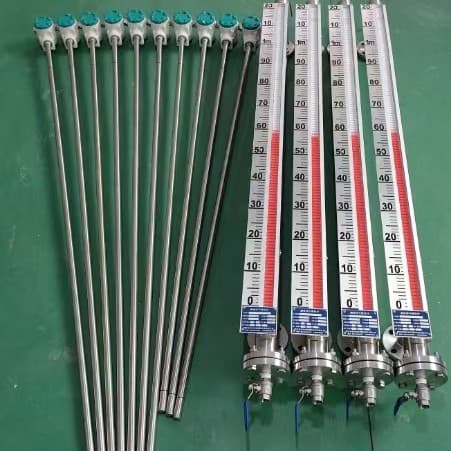 Magnetic Float Level Gauge Float Ball Level Gauge, Magnetic Flap Level Gauge Stainless Steel Float Ball 4-20mA Output