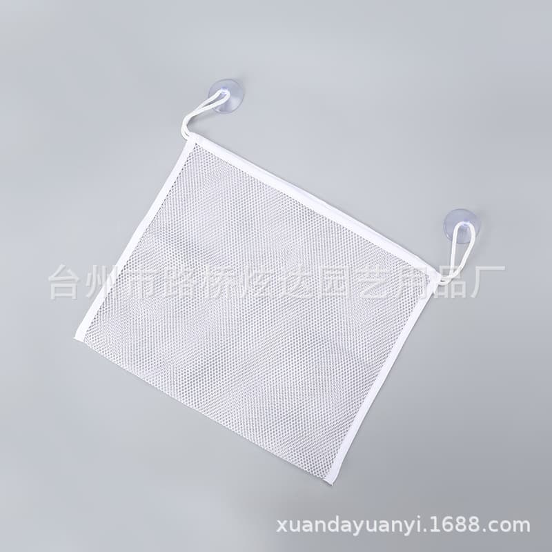 Manufacturer supplies drawstring mesh bag, bathroom children's toy storage bag, bathtub toy storage mesh bag with suction cup