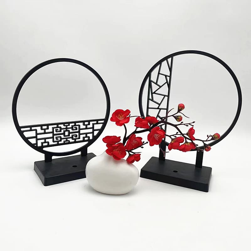 Chinese Retro Screen Ornament, Nordic Mini Plastic Vase, Courtyard Entrance Creative Potted Plant, Desktop Shooting Display