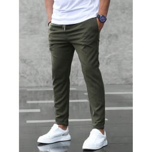 Export European/American Casual Slightly Tapered Ankle-Length Pants for Men, Fall/Winter Business Versatile, Amazon Men's Pants