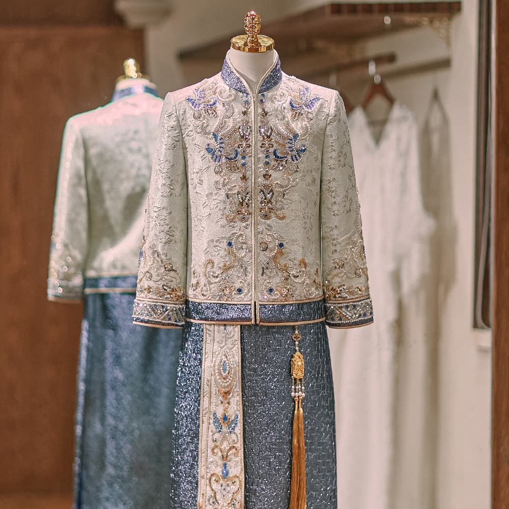 Groom's Xiuhe Suit Wedding Attire 2025 New Style New Chinese Tang Suit Wedding Toast Dress Pick-Up Bride Outfit