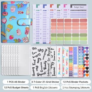 Cross-border Exclusive Cartoon A6 PU Macaron Binder Notebook Cover Detachable Scrapbook Multi-functional