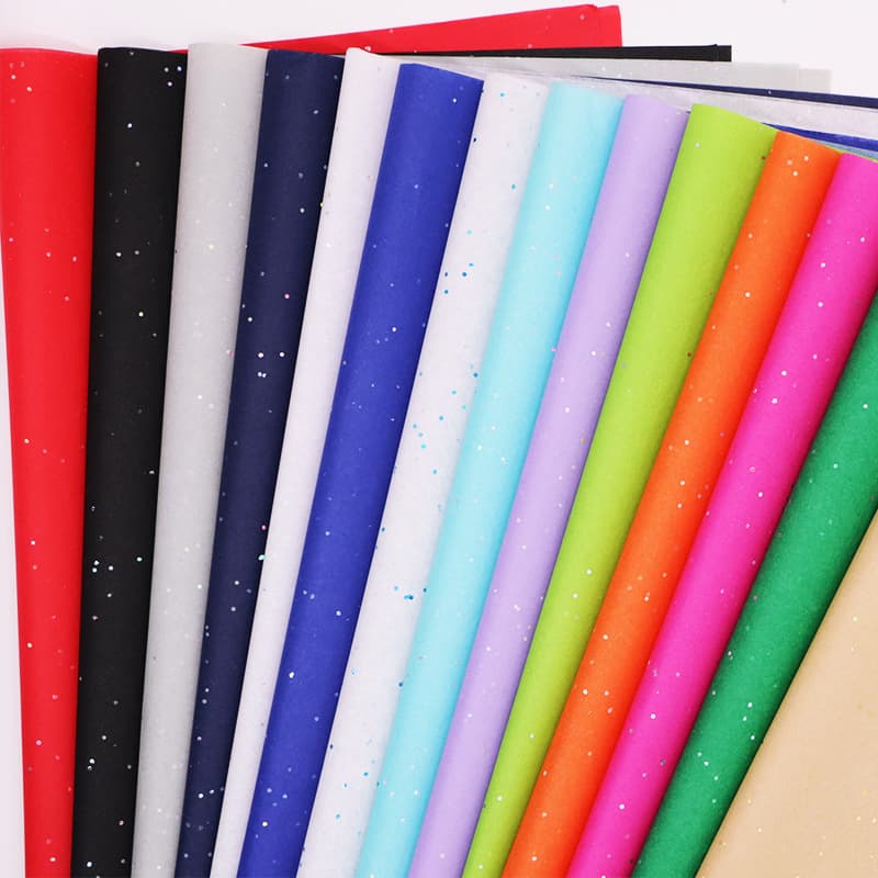 17g Colored Glitter Foil-Stamped Copy Paper - Green, Silver, Kraft Colors with Glitter - 14 Colors Available