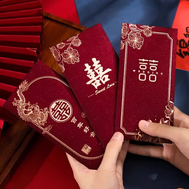 Red Envelope Wedding 2025 New Double Happiness Design for Engagement Name-Changing Creative Red Packet