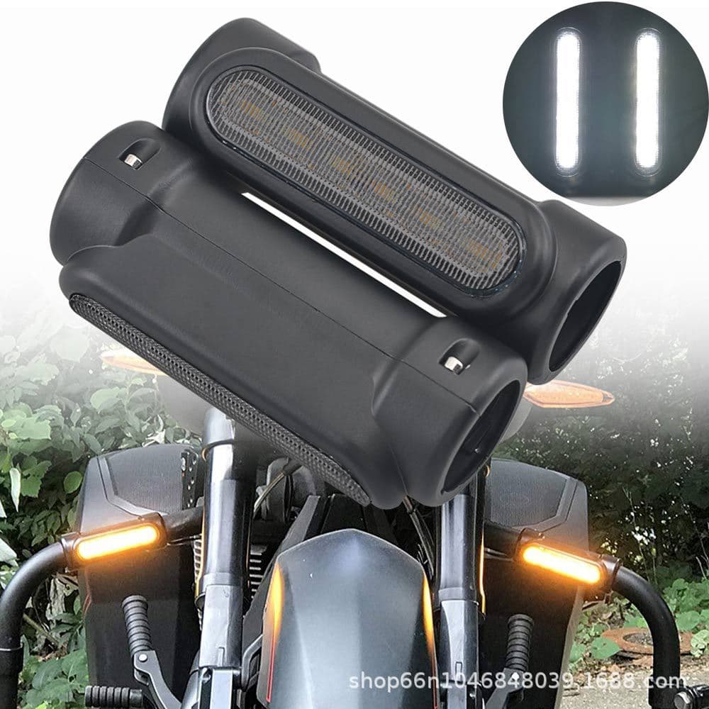 Harley Motorcycle Retro Modified LED Aluminum 1.25-1.3 Inch Crash Bar Light Daytime Running Light Turn Signal Light