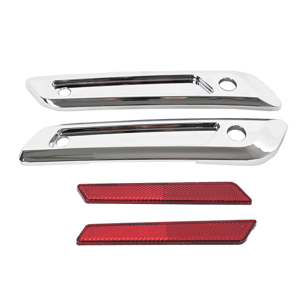 Motorcycle accessories suitable for Harley 23-25 new model gliding side box hinge zinc alloy lock buckle with reflective sheet