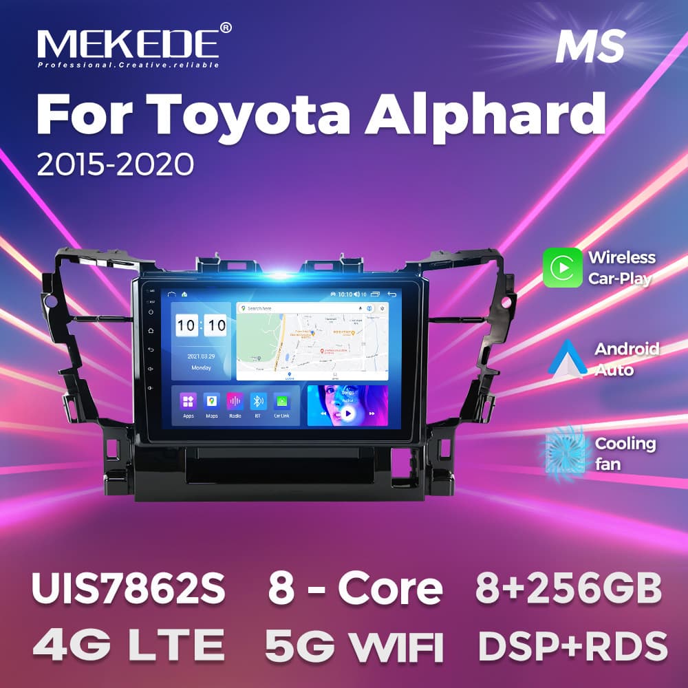 Compatible with Toyota Alphard 2015-2020 Android Large Screen Central Control Navigation Radio 256G