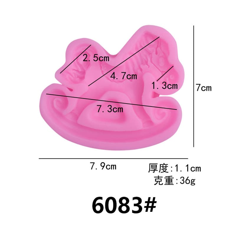 New Carousel Fondant Silicone Mold Rotating Merry-Go-Round Cake Decorating Mold Plaster Mold DIY Baking