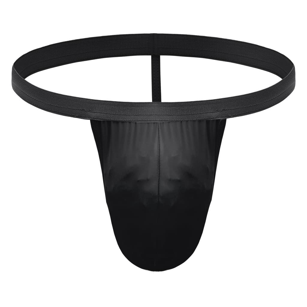 Cross-border Tzy1439 Men's Sexy Underwear Wholesale Semi-transparent Ice Silk Low Waist Elastic Single Thong G-string
