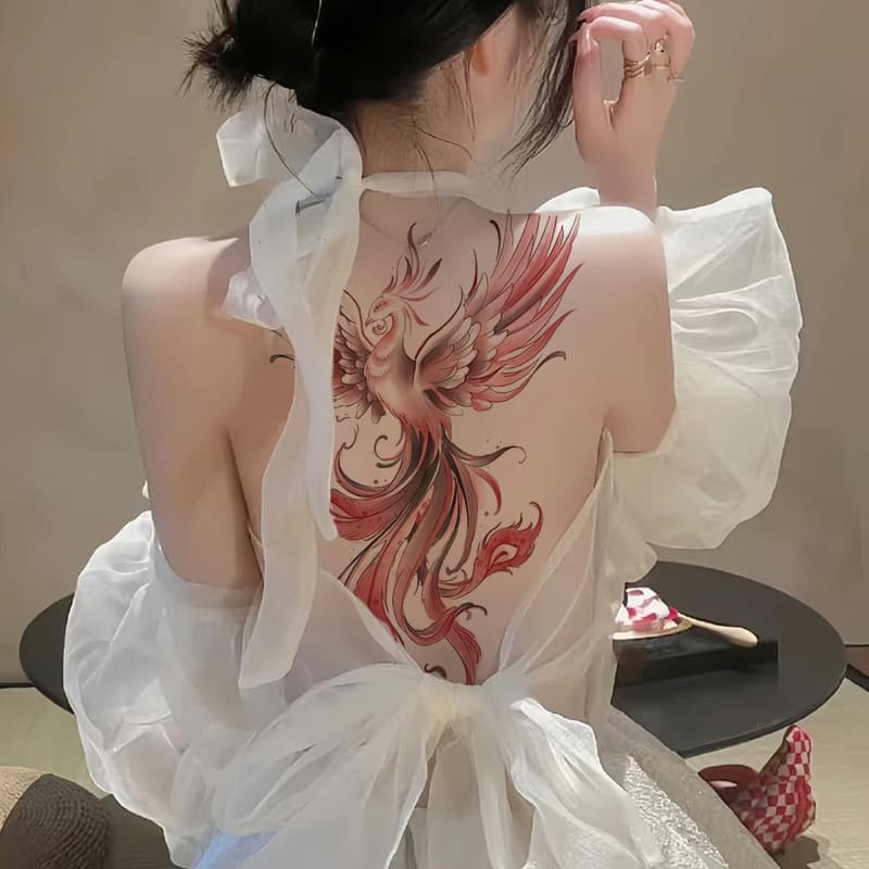 Cross-border Juice Tattoo Sticker Full Back Tattoo Semi-permanent English Letter Tattoo Sticker