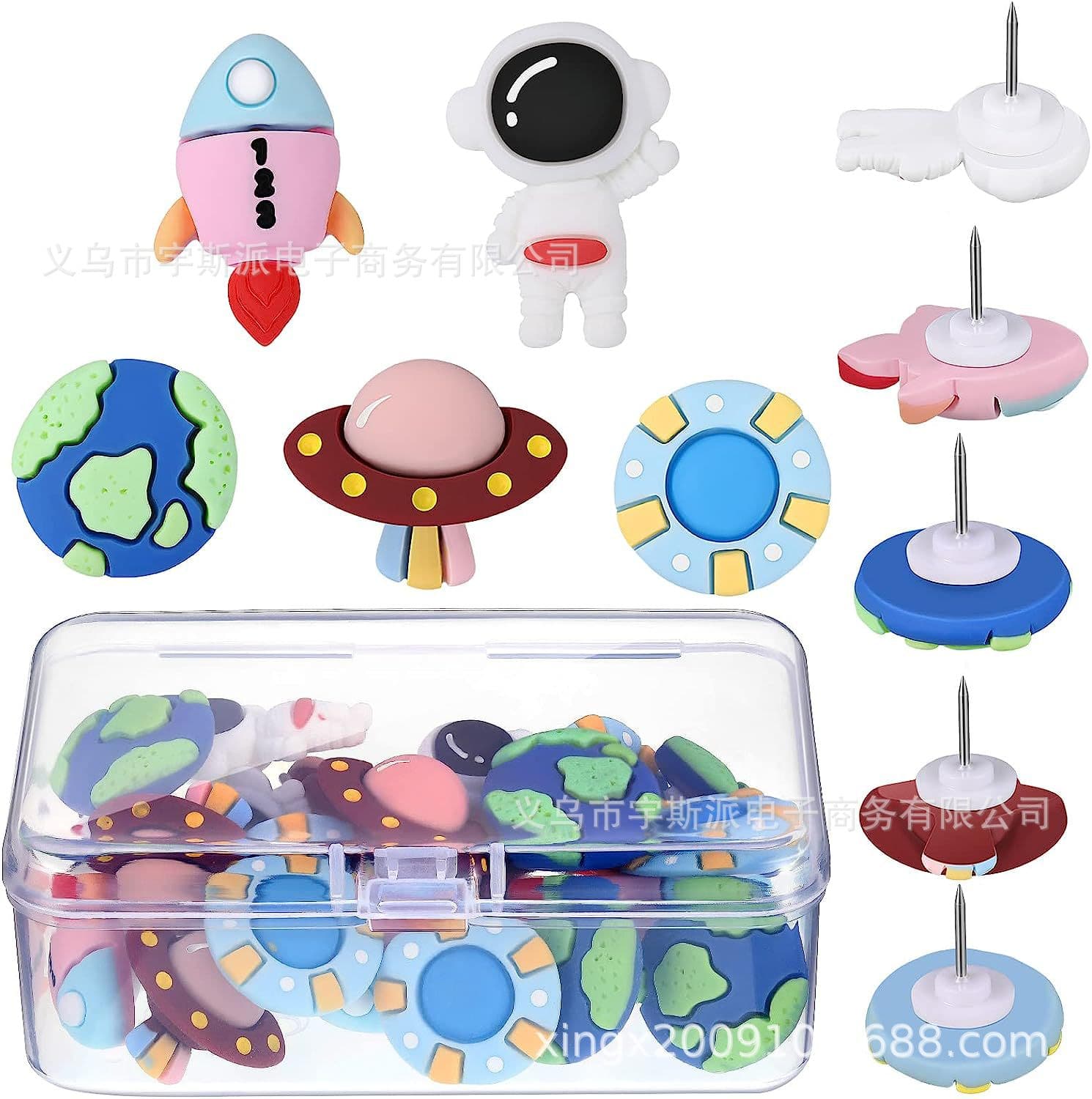 2023 New 25 Astronaut Push Pins Wall Decor Thumbtacks for School Home and Office
