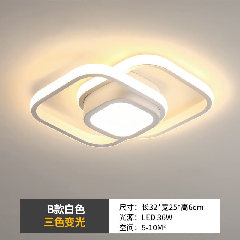 Cross-border Brass LED Spotlight for Home Living Room Luxury Hallway Closet Track Ceiling Surface Mount Ceiling Light