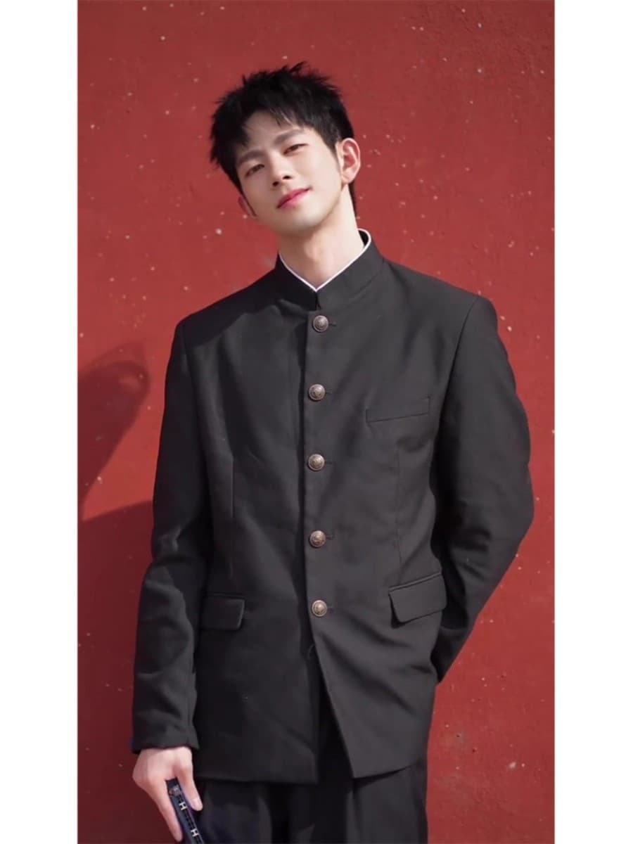 New Chinese-style Zhongshan suit button blazer jacket for men, cool and handsome spring/autumn casual Chinese-style stand-collar suit coat trendy